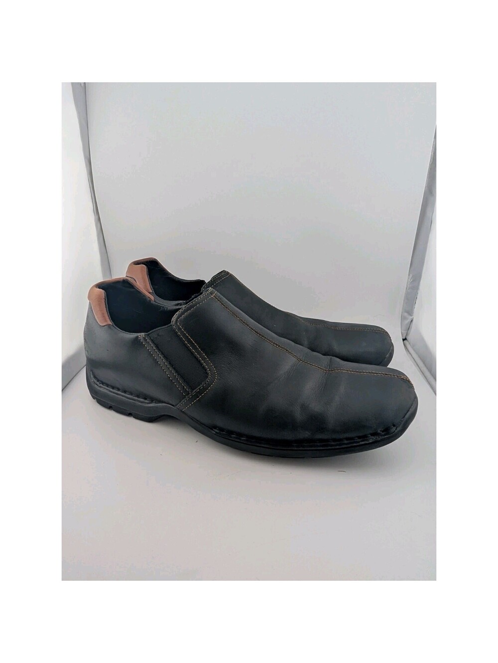 Cole Haan Mens Size 10.5 Black Leather Loafers Zeno Slip On Shoes 10.5M